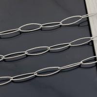 Cadena de enlace de cable de acero ioxidable, acero inoxidable 304, Recubrimiento iónico al vacío, Joyería & Bricolaje & unisexo, color original, 20x6x1mm, 5m/Bolsa, Vendido por Bolsa