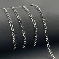 Stainless Steel Oval Chain, 304 Stainless Steel, Vacuum Ion Plating, fashion jewelry & DIY & Unisex & twist oval chain, original color 