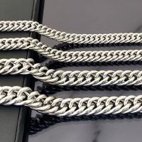 Stainless Steel Curb Chain, 304 Stainless Steel, Vacuum Ion Plating, fashion jewelry & DIY & Unisex original color 