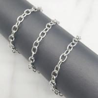 Stainless Steel Oval Chain, 304 Stainless Steel, Vacuum Ion Plating, cross chain & fashion jewelry & DIY & Unisex 