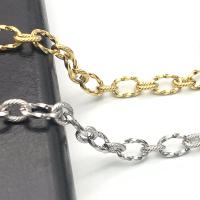 Stainless Steel Oval Chain, 304 Stainless Steel, Vacuum Ion Plating, fashion jewelry & DIY & Unisex 