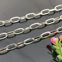 Stainless Steel Oval Chain, 304 Stainless Steel, Vacuum Ion Plating, fashion jewelry & DIY & Unisex, original color 
