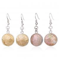 Freshwater Shell Earring, Zinc Alloy, with Pink Shell & Yellow Shell & White Shell & Abalone Shell, fashion jewelry & for woman 
