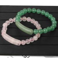 Gemstone Bracelets, Rose Quartz, with Green Aventurine, fashion jewelry & for woman, 36mm,8mm, Inner Approx 160mm Approx 7.28 Inch 