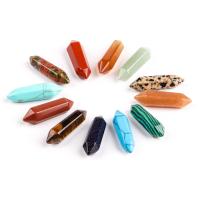 Gemstone Jewelry Pendant, Natural Stone, Hexagon Bugles, polished, for wire wrapped pendant making & DIY & no hole 