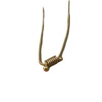 Titanium Steel Jewelry Necklace, for woman, golden Approx 45 cm 