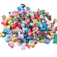 Polymer Clay Jewelry Beads, stoving varnish, DIY, mixed colors, 7-11mm 