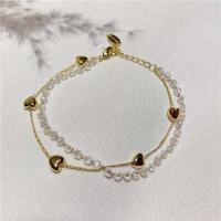 Zinc Alloy Crystal Bracelets, with Crystal, plated, for woman, mixed colors Approx 21 cm 