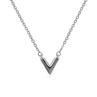 Zinc Alloy Necklace, Letter V, for woman Approx 45 cm 