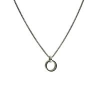 Titanium Steel Jewelry Necklace, with Zinc Alloy, Unisex, silver color cm 