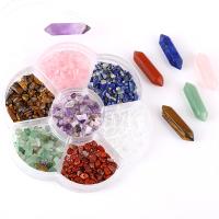 Mixed Gemstone Beads, Natural Stone, with Plastic Box, Unisex, mixed colors 