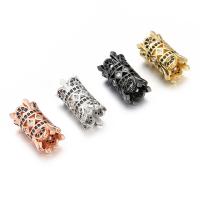 Perles grand trou en laiton, pilier, Placage, DIY & pavé de micro zircon, plus de couleurs à choisir Vendu par PC