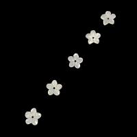 Shell Pearl Bead Cap, Flower, DIY white, 8mm 