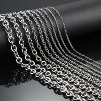 Stainless Steel Oval Chain, 304 Stainless Steel, Vacuum Ion Plating, fashion jewelry & polished & DIY & Unisex 