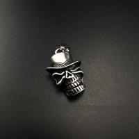 Stainless Steel Skull Pendant, 304 Stainless Steel, polished, fashion jewelry & DIY & Unisex & blacken, original color 