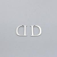 Stainless Steel Letter Pendant, 304 Stainless Steel, Letter D, machine polished, fashion jewelry & DIY & Unisex, original color 