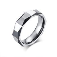 Tungsten Steel Finger Ring, fashion jewelry & for man, original color, 5.5mm 