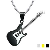 304 Stainless Steel Necklace, Guitar, Vacuum Ion Plating, fashion jewelry & for man 53mm Approx 23.62 Inch 