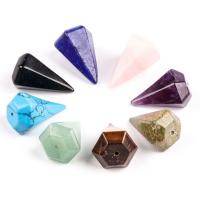 Gemstone ювелирные изделия Кулон, Природный камень, Коническая, полированный, DIY & различные материалы для выбора, Много цветов для выбора продается PC
