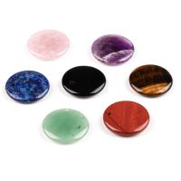 Gemstone ювелирные изделия Кулон, Природный камень, Круглая, полированный, DIY & различные материалы для выбора, Много цветов для выбора, 30mm, продается PC
