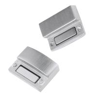 Stainless Steel Magnetic Clasp, Rectangle, Customized & matte, original color Approx 