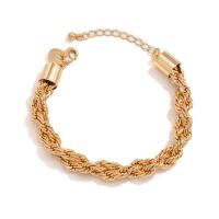 Iron Bracelets, with 1.9inch extender chain, gold color plated, French Rope Chain & fashion jewelry & for woman Approx 6.2 Inch 