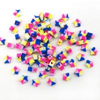 Polymer Clay Jewelry Beads, Star, DIY, mixed colors, 10mm 