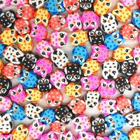 Polymer Clay Jewelry Beads, Owl, DIY, mixed colors, 5-12mm 