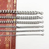 Halskette, 304 Edelstahl, plattiert, unisex, Silberfarbe, verkauft von PC