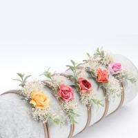 Fashion Baby Headband, Silk Flower, with Dried Flower & Felt & Nylon, Flower, cute & for children Inner Approx 500mm 