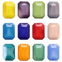 кристальные бусины в  прямоугольной форме, Кристаллы, Прямоугольная форма, полированный, DIY & граненый, много цветов для вабора Приблизительно 100ПК/сумка, продается сумка