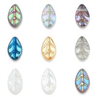 Plated Lampwork Beads, Leaf, DIY Approx 