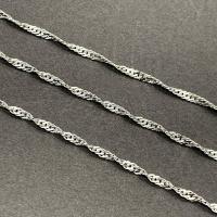Stainless Steel Chain Jewelry, 304 Stainless Steel, Vacuum Ion Plating, sideways chain & fashion jewelry & polished & DIY & Unisex, original color 