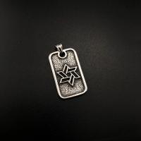Stainless Steel Pendants, 304 Stainless Steel, Rectangle, Vacuum Ion Plating, fashion jewelry & DIY & for man & blacken, original color 
