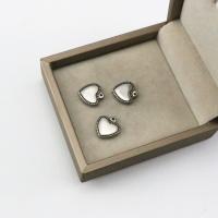 Stainless Steel Heart Pendants, 304 Stainless Steel, machine polished, fashion jewelry & DIY & Unisex, original color 