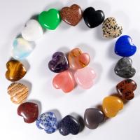 Décoration de pierre perles, pierre gemme, coeur, poli, différents matériaux pour le choix Vendu par lot