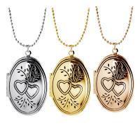 Fashion Locket Necklace, Zinc Alloy, with 1.97inch extender chain, plated, fashion jewelry & with photo locket & for woman Approx 15.75 Inch 