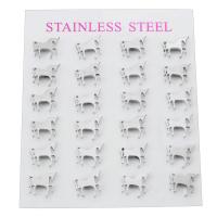 Stainless Steel Stud Earring, 304 Stainless Steel, Unicorn, for woman, original color 