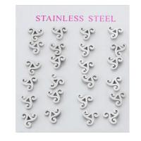 Stainless Steel Stud Earring, 304 Stainless Steel, for woman & hollow, original color 