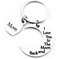 Stainless Steel Key Clasp, 304 Stainless Steel, polished, Mother Day Jewelry 