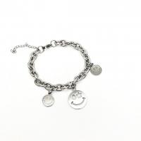 Titanium Steel Bracelet & Bangle, Unisex, silver color cm 