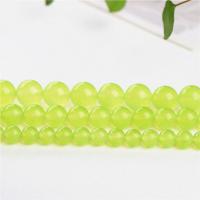 Chalcedony Beads, Round, polished, DIY green 