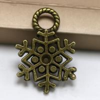 Zinc Alloy Christmas Pendants, Snowflake, antique bronze color plated, fashion jewelry 