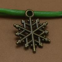 Zinc Alloy Christmas Pendants, Snowflake, antique silver color plated, vintage 