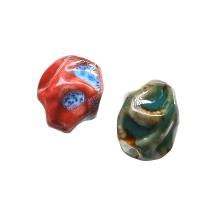 Kunstdruck Porzellan Perlen, Unregelmäßige, DIY, keine, 16x18mm,16x16mm, verkauft von PC