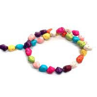 Dyed Natural Turquoise Beads, irregular, DIY, mixed colors, 10mm Approx 14.96 Inch 