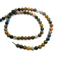 Natural Ocean Agate Beads, Round, DIY & faceted, mixed colors, 6mm Approx 14.96 Inch 