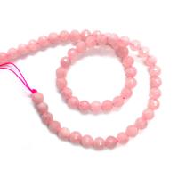 Natürliche Rosenquarz Perlen, rund, DIY & facettierte, Rosa, 6mm, Länge:ca. 14.96 ZollInch, verkauft von Strang