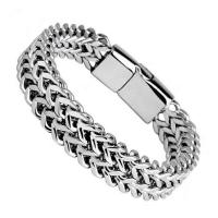 Stainless Steel Charm Bracelet, 304 Stainless Steel, Round, polished, fashion jewelry & for man 