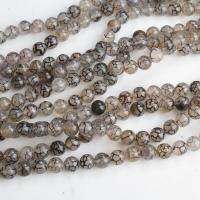 Natural Dragon Veins Agate Beads, Round Grade AAAAAA Approx 1mm Approx 15.5 Inch 